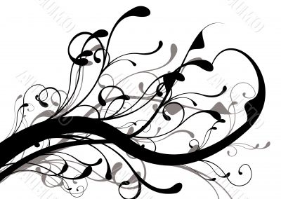 abstract floral mono
