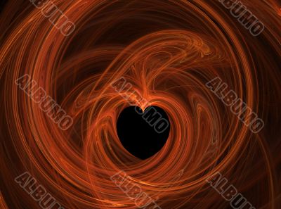 orange heart fire illustration