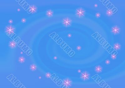 Abstract background with heart from stars