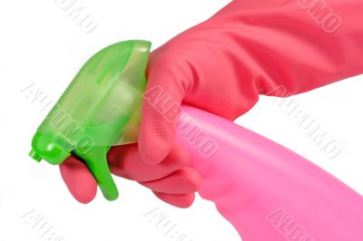 Pink gloves
