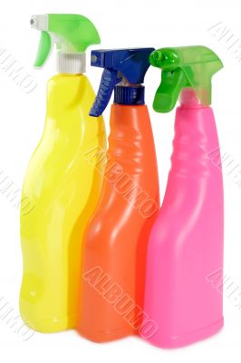 Three spray bottles