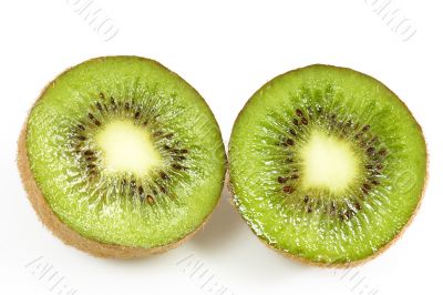 Two halves of kiwi