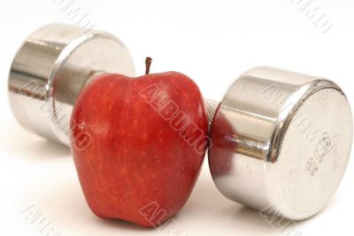 fitness weight & apple