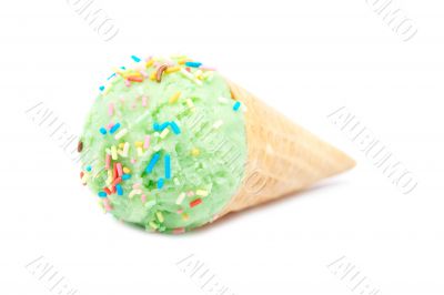 Ice cream cone reflected