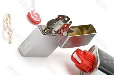 benzine lighter close up