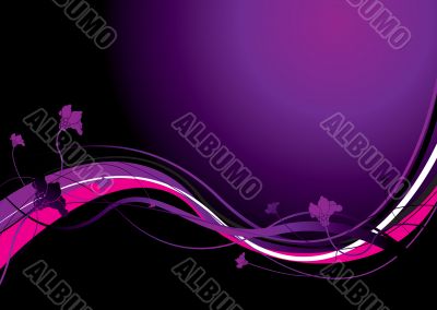 abstract floral purple