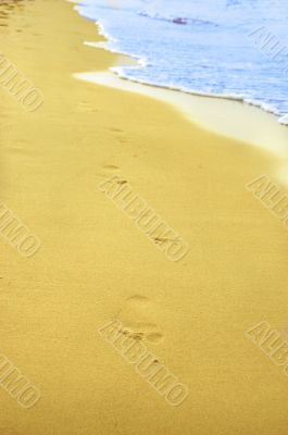 Footprint on sand