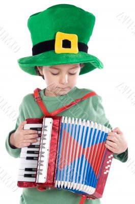 Child whit hat of Saint Patrick`s
