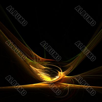 Flowing Gold Abstract