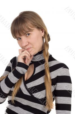 girl with pigtail