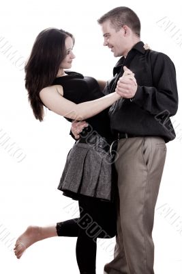 Couple is dancing