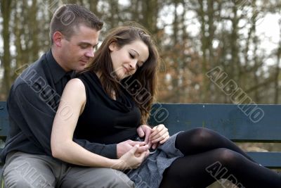 Young depressed couple