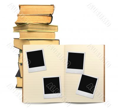 lined exercise book and photo frames #2