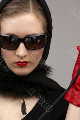 red on black