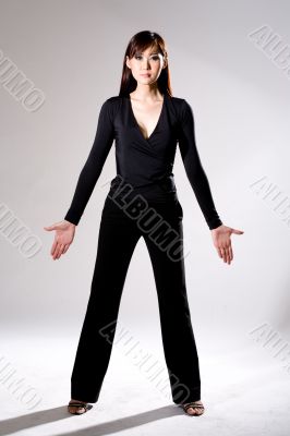 black dress sexy woman