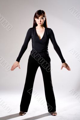 black dress sexy woman