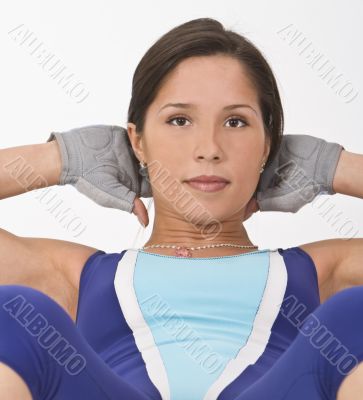 Aerobics girl portrait