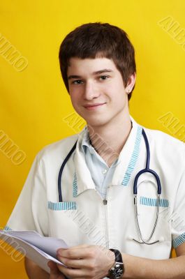 young caucasian doctor