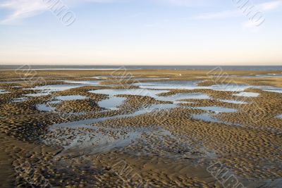 low tide at the beach