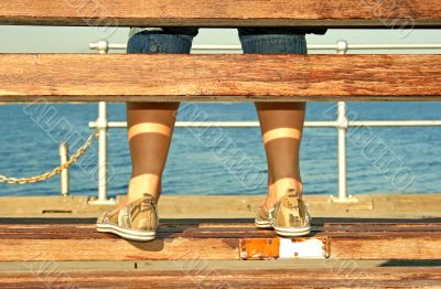 Girl`s feet