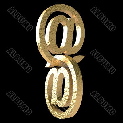 Gold mail symbol