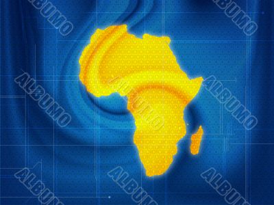 Africa map techno