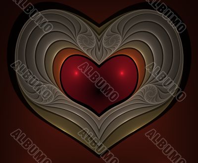 Fractal heart shape
