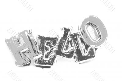 Close-up of letters. Great details !