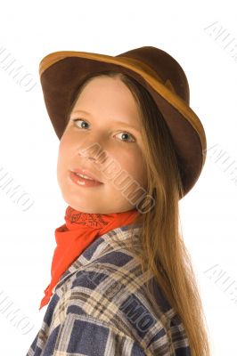 Cowgirl`s portrait
