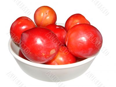 bowl of plums