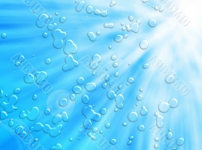 Water drops in the light