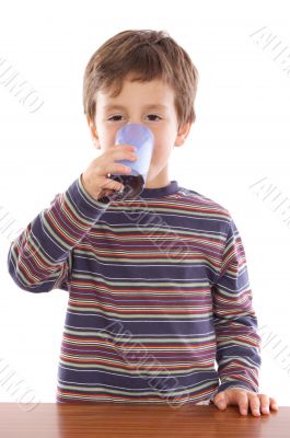 Child drinking a soda