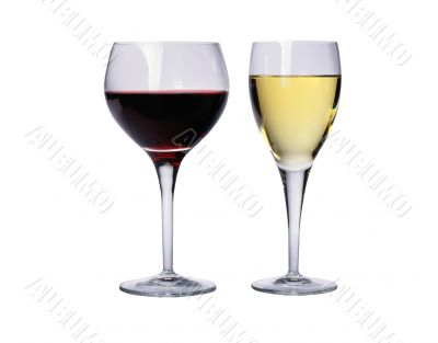 Wine and chamaign glasses