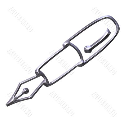 Silver fountain pen