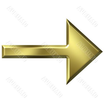 3D Golden Arrow