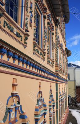 Wall of Peter and Paul cathedral in Kazan.