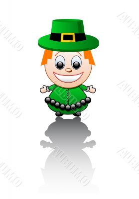Vector illustration on an Irish boy
