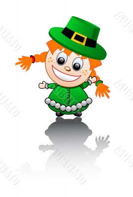 Vector illustration on an Irish girl