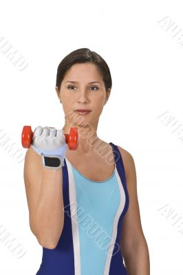 Woman with barbell