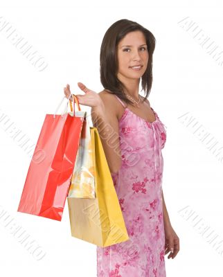 Woman with shopping bags