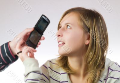 Girl having a phone call