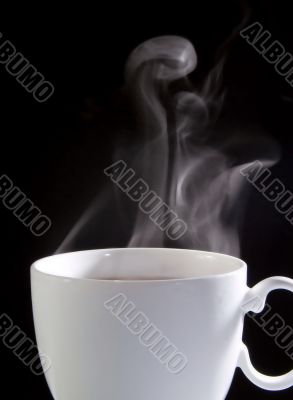 Coffee cup with smoke