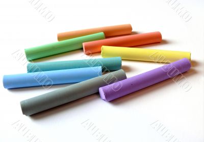 A set of coloured pastels