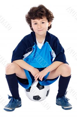 Child with soccer ball