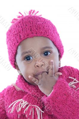 Baby with his finger in the mouth