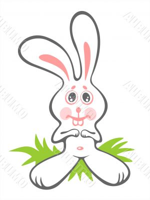 cheerful easter rabbit