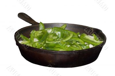 Isolated Fried Peppers