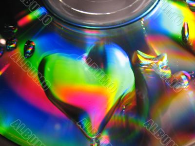 cd disc with drops like heart