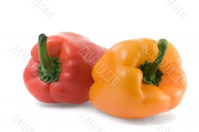 red and yellow bulgarian pepper
