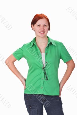 Smiling redheaded girl